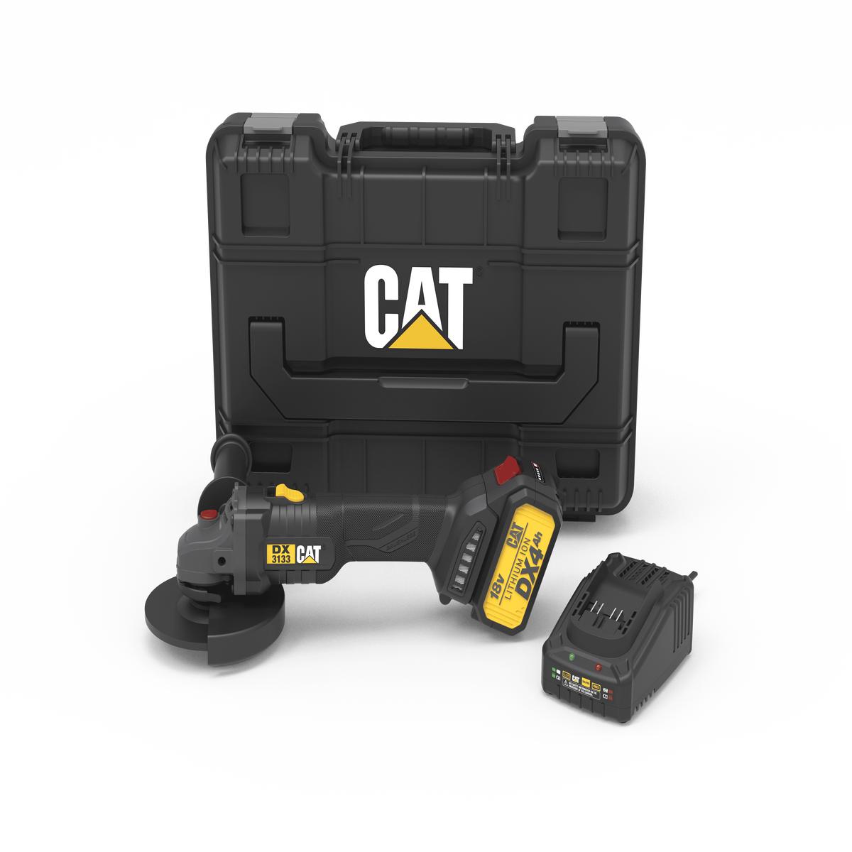 Cat Angle grinder 115mm 18V BL 1x4ah 1 x 2ah charger