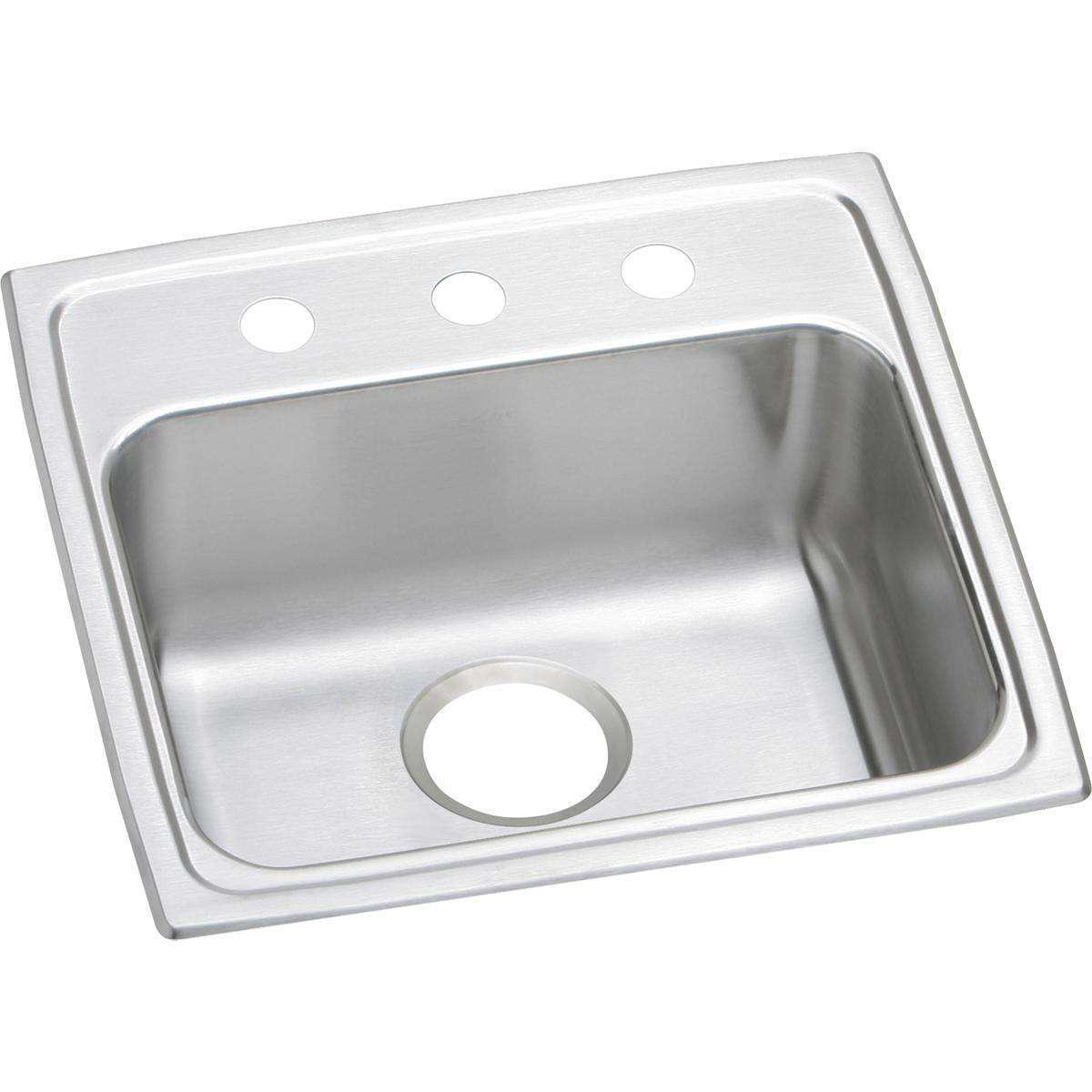 Elkay Lustertone Classic Stainless Steel 198221 x 188221 x 6-128221 Single Bowl Drop-in ADA Sink LRAD191865MR2