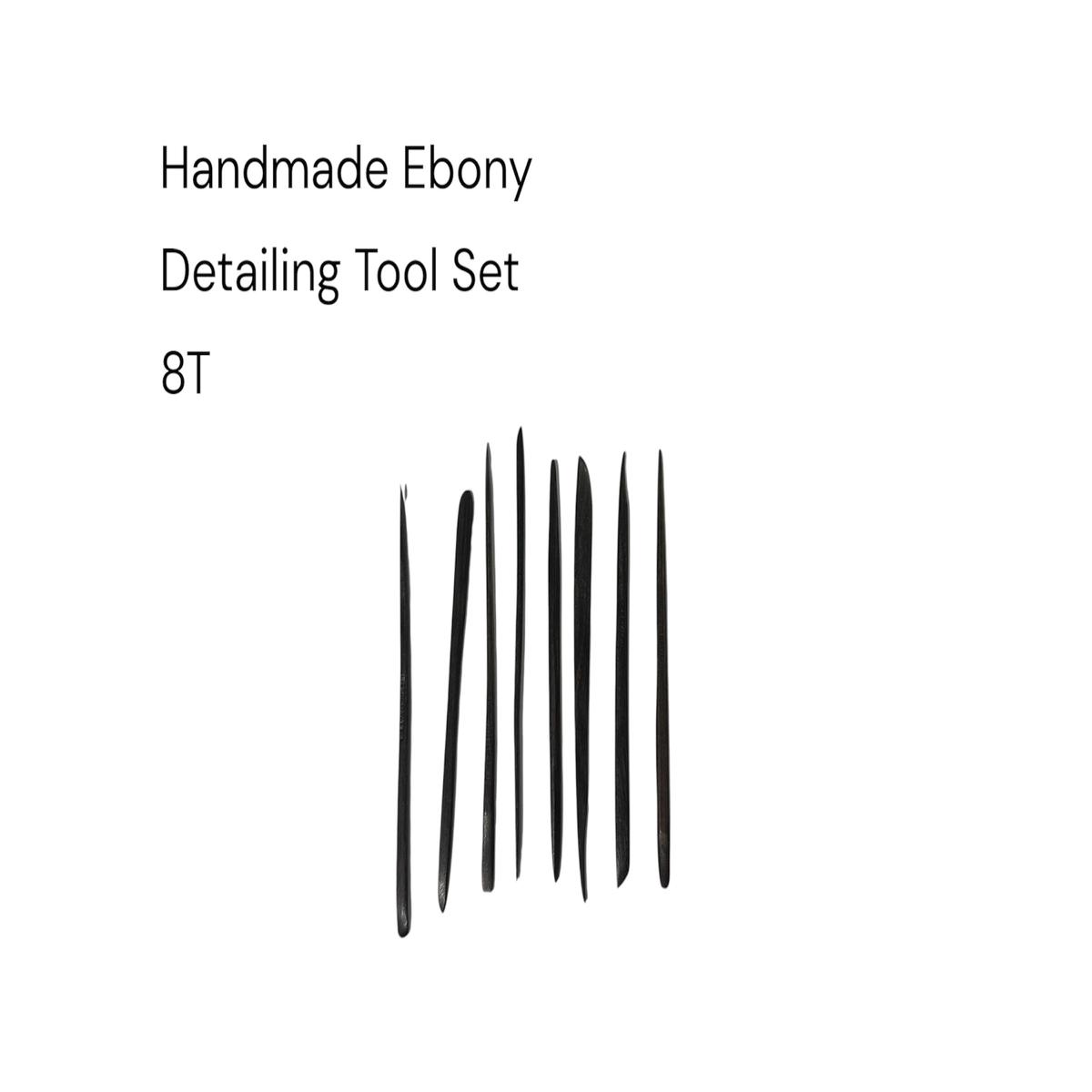 Handmade Ebony Detailing Tool Set 8T