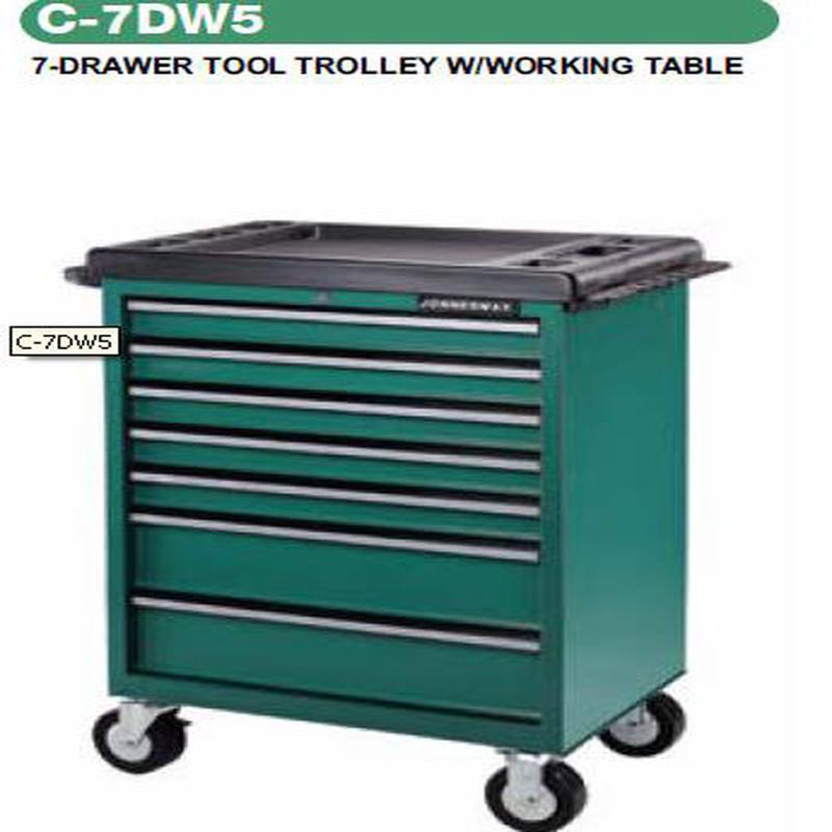 JONNESWAY 7-DRAWER TOOL TROLLEY WWORKING TABLE C-7DW5