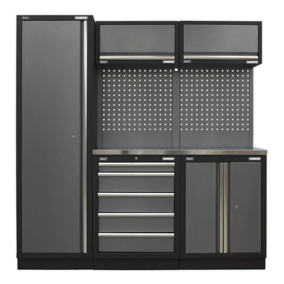Sealey Superline PRO Storage System with Stainless Worktop 2.0m - APMSSTACK02SS