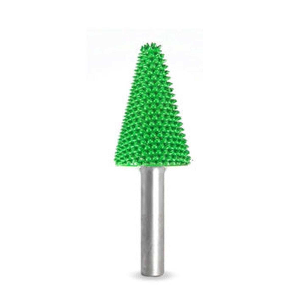 Taper 3/4" Green Coarse Grit Burr 1/4" Shank