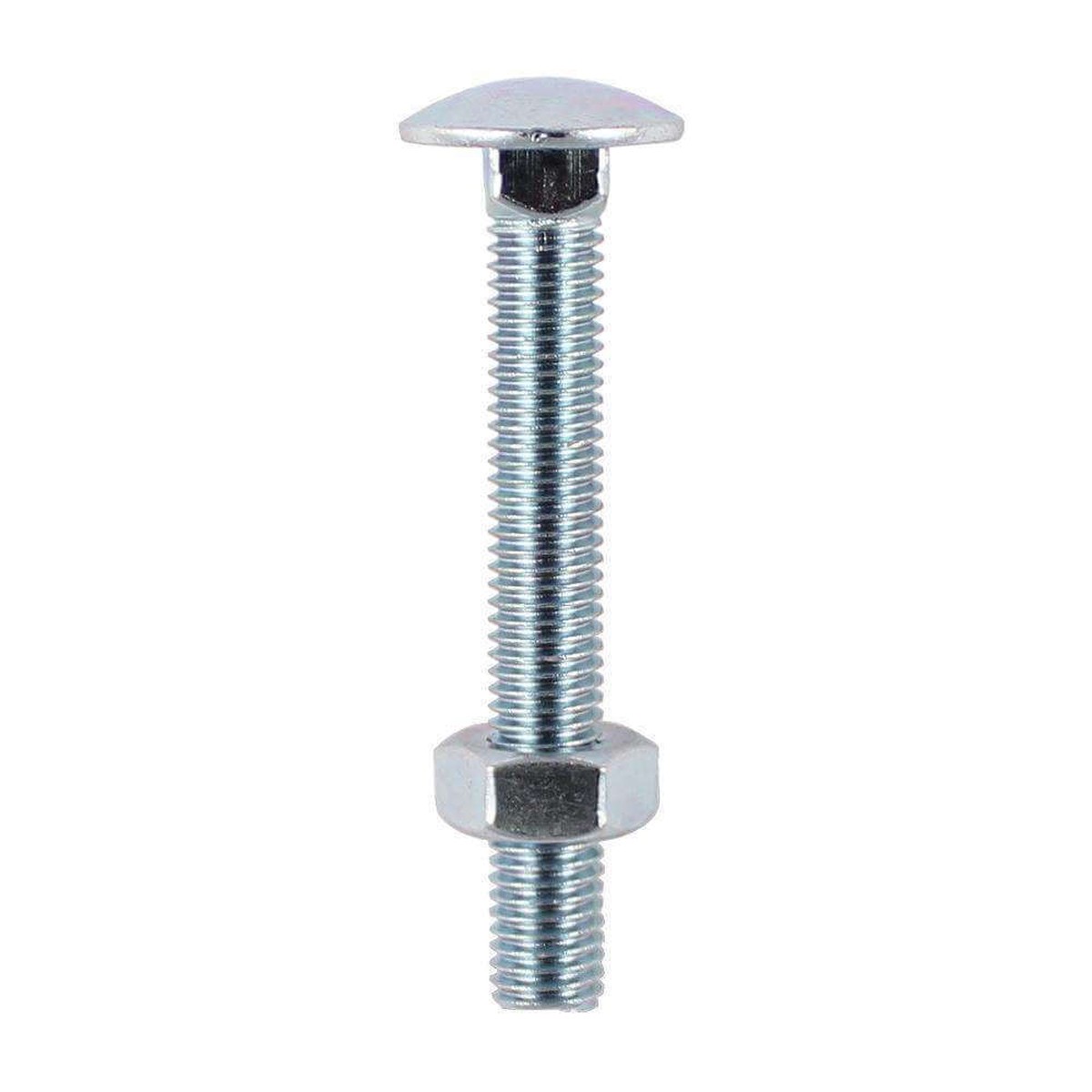 Timco Carriage Bolt Hex Nut - Bzp - 120 X 240 - 10 Pieces