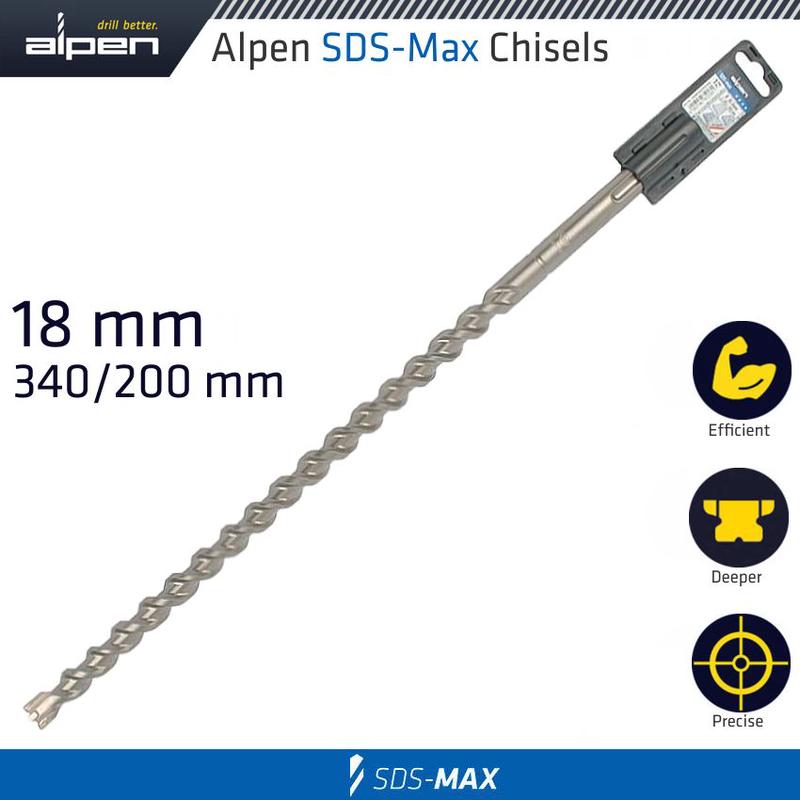 ALPEN SDS MAX DRILL BIT 340X200 18MM ALP88918