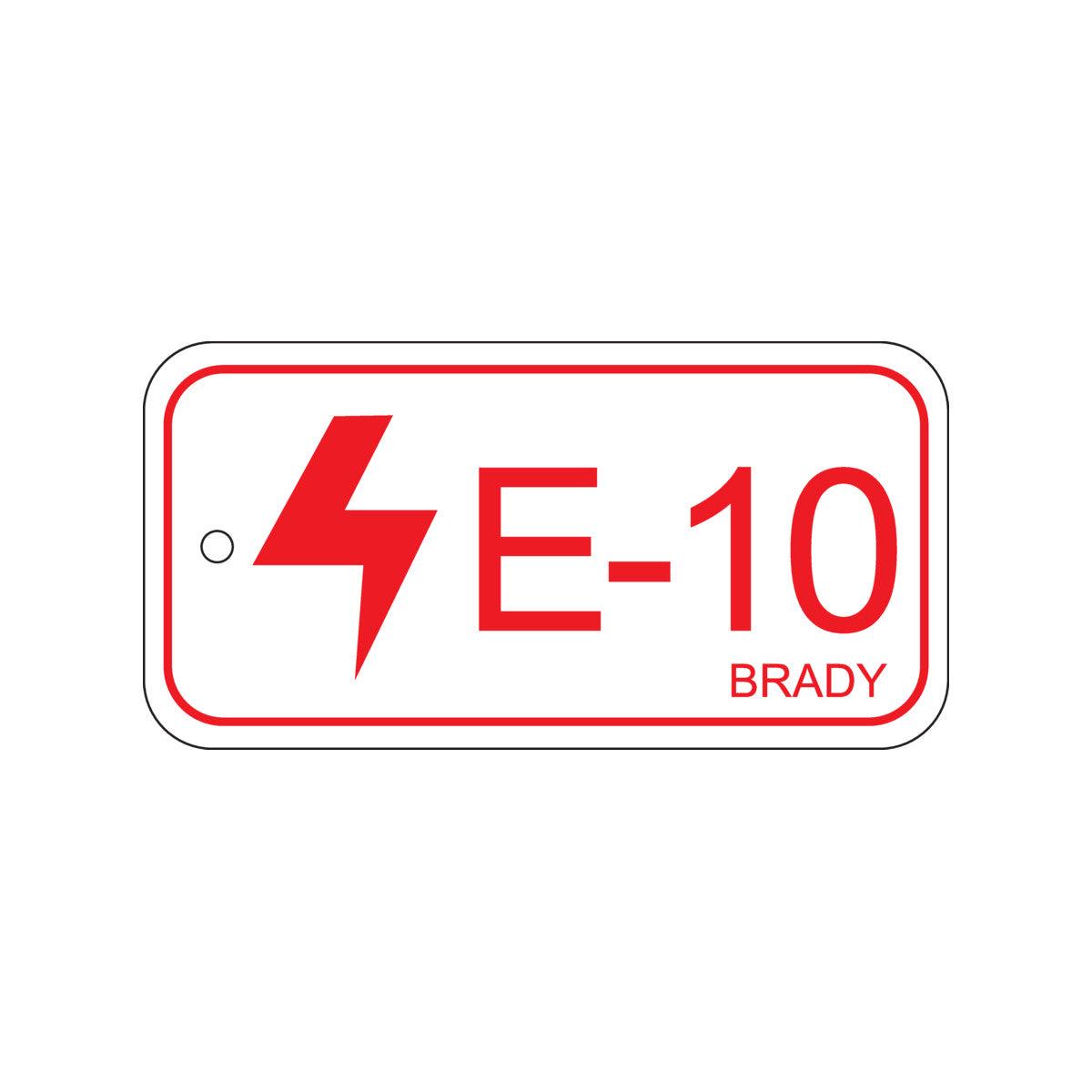 Brady Energy Source Tags for Electrical | Red on White | 75.0038.00 mm | 138451