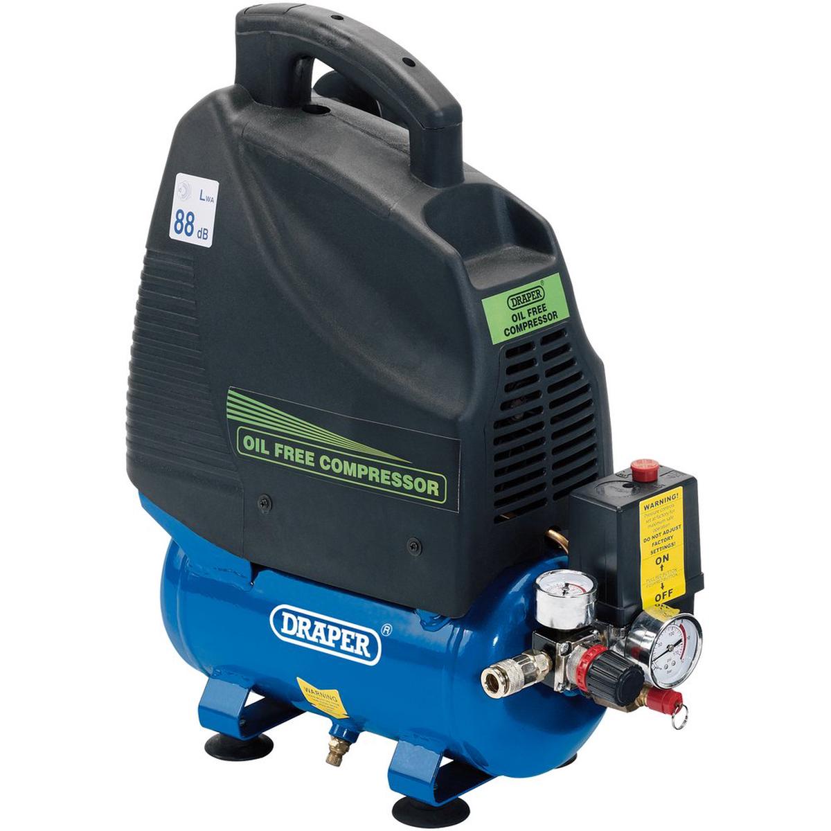 Draper 1.5HP 6L Oil Free Compressor - 24974