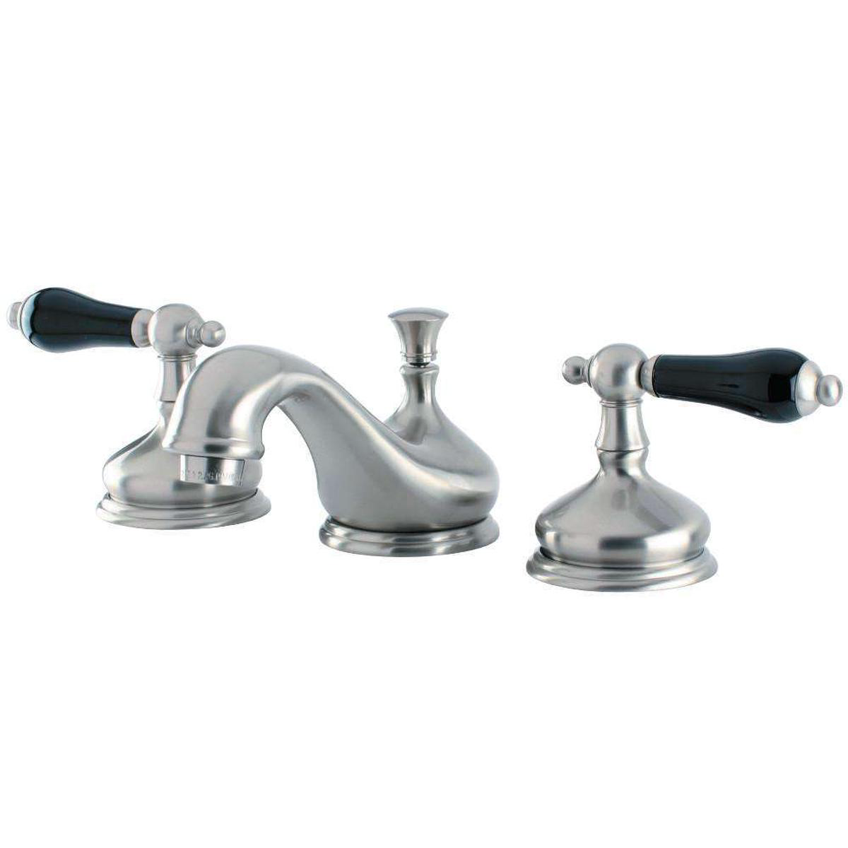 Kingston Brass KS1168PKL Duchess Widespread Bathroom Faucet with Brass Pop-Up Brushed Nickel