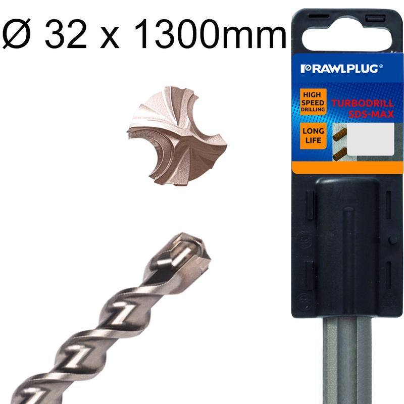 RAWLPLUG 32X1160X1300MM REBARDRILL SDS MAX RAW RT-MAXT-32-1300
