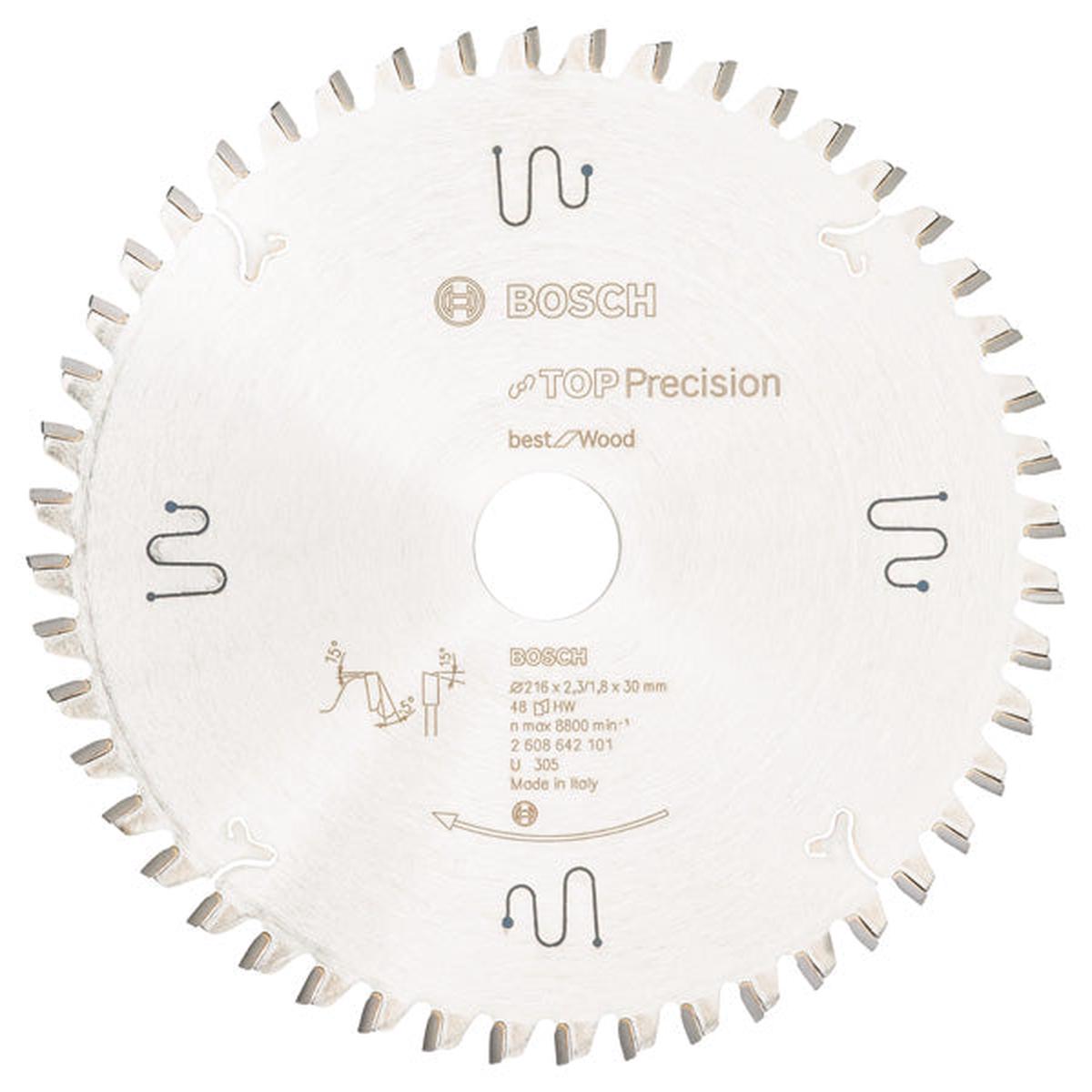 Top Precision Best for Wood circular saw blade 216 x 30 x 2.3 mm, 48