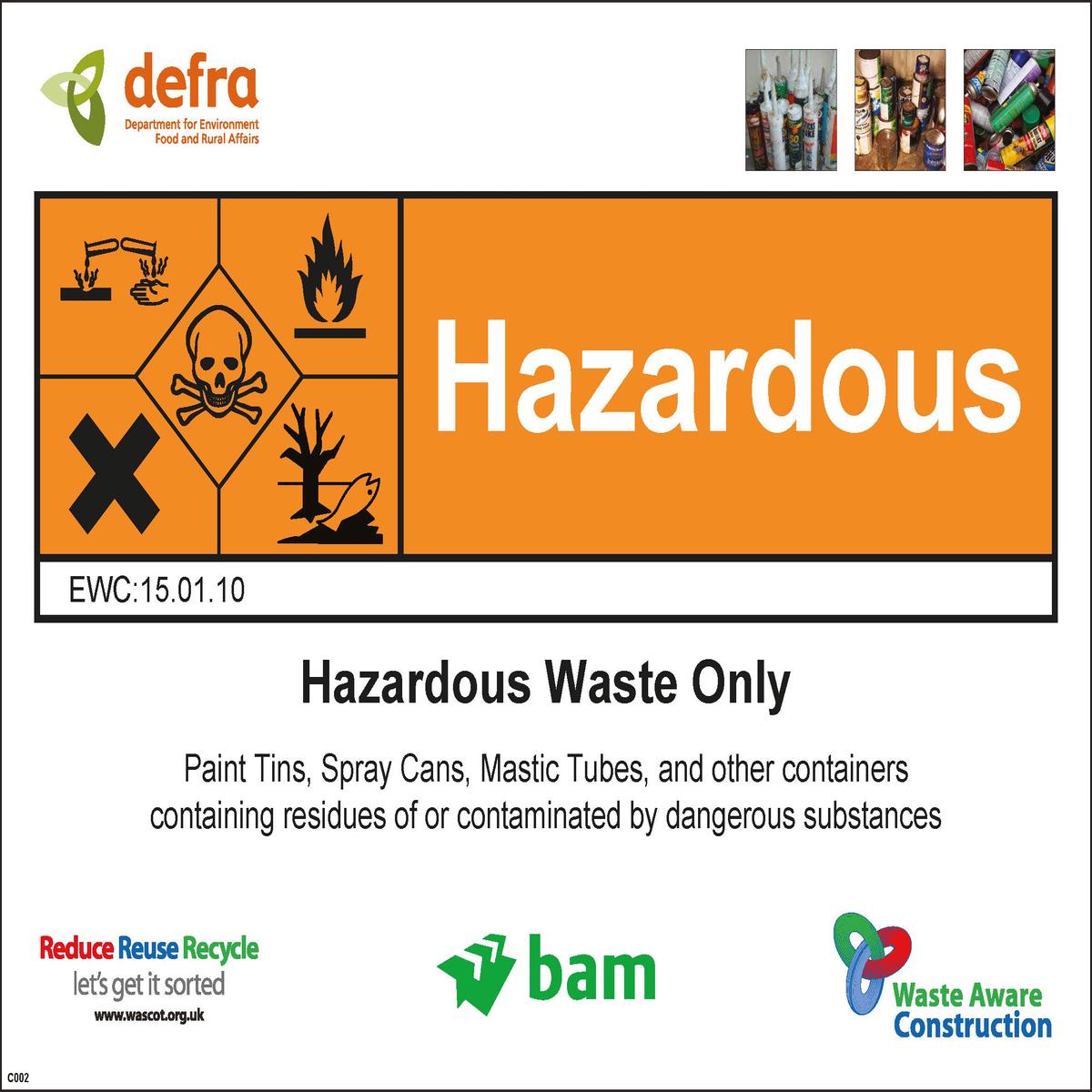 Waste Sign - Hazardous