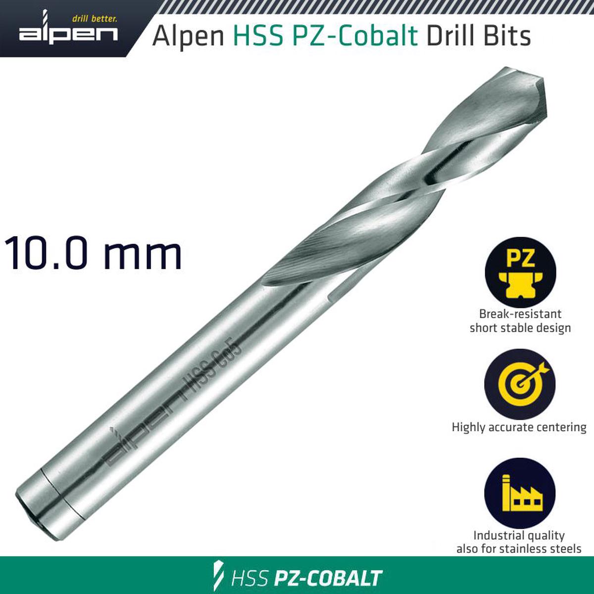 ALPEN ALPEN COBALT DRILL SHORT BULK 10.00MM ALP901010