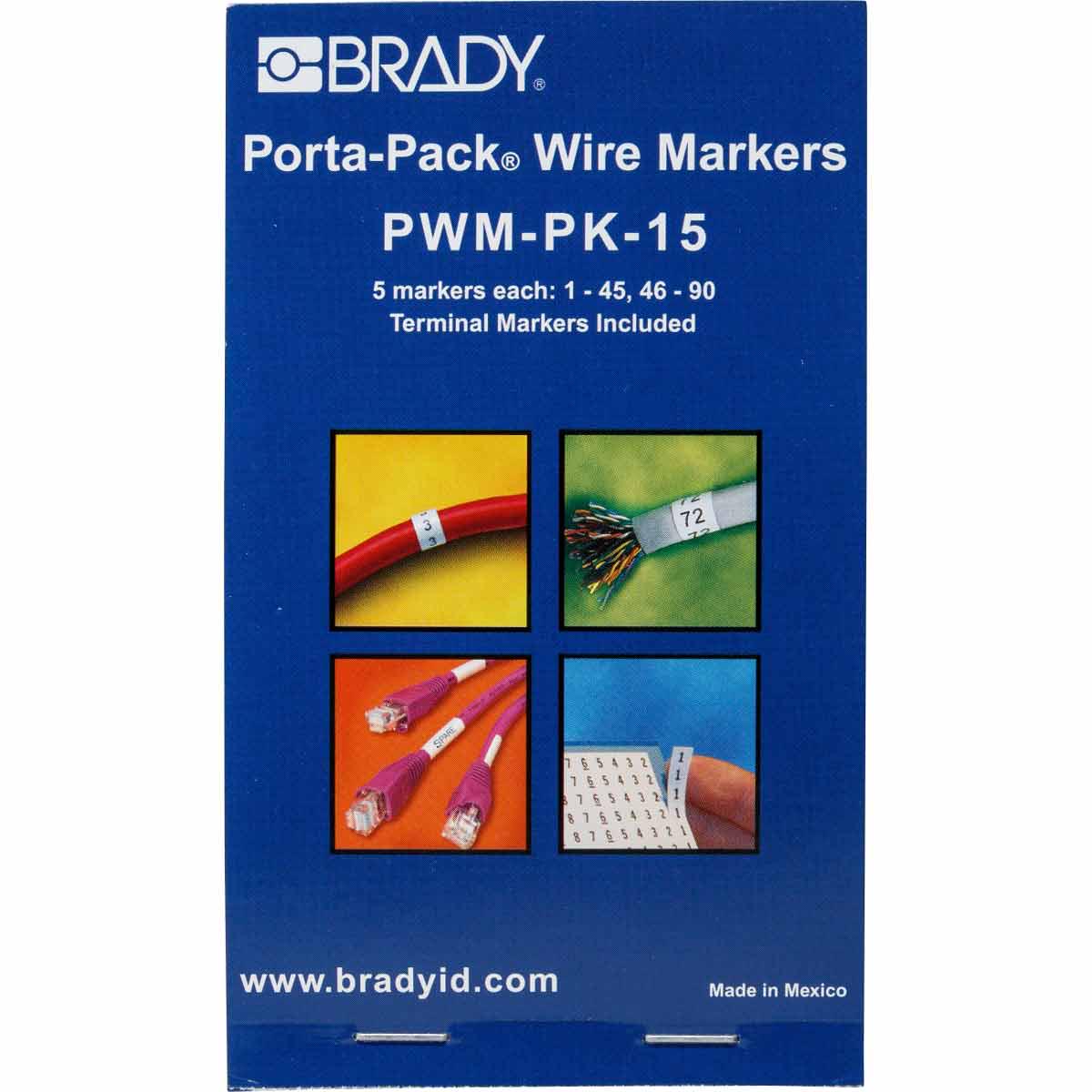 Brady Porta-Pack Wire Marker Books | Black on White | 5.5 mm x 39.7 mm | 31215