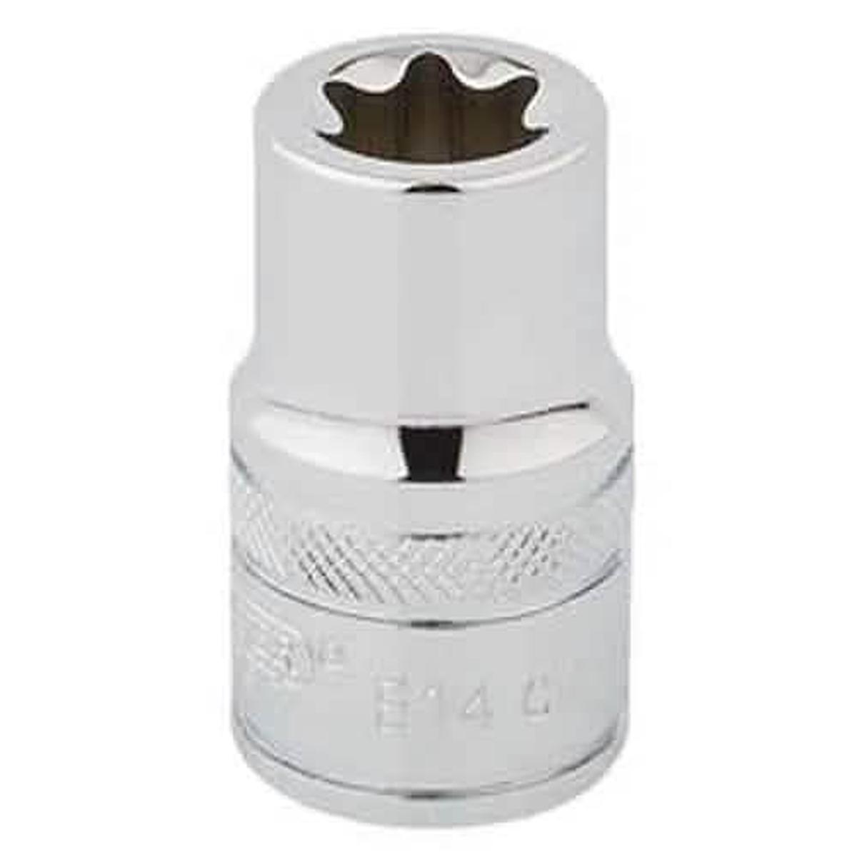 Draper Tx-Star Socket, 1/2" Sq. Dr., E14 Dr-34285