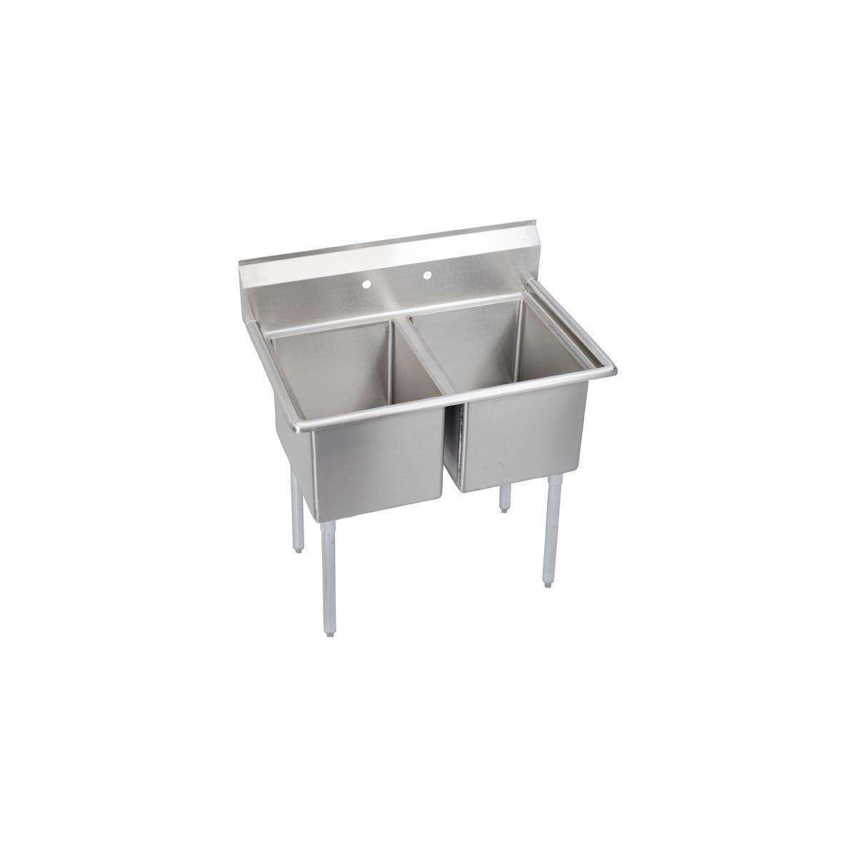 Elkay Dependabilt Stainless Steel 558221 x 29-13168221 x 44-348221 16 Gauge Two Compartment Sink with Stainless Steel Legs 2C24 0X