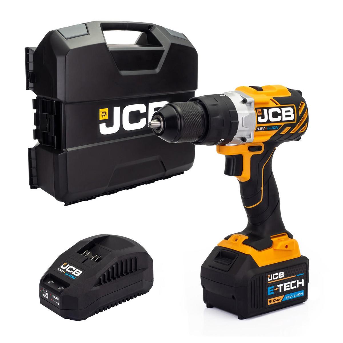 JCB 18V Brushless Combi 1x 5.0Ah Lithium-Ion Battery in W-Boxx 136 | 21-18BLCD-5X-WB - ST