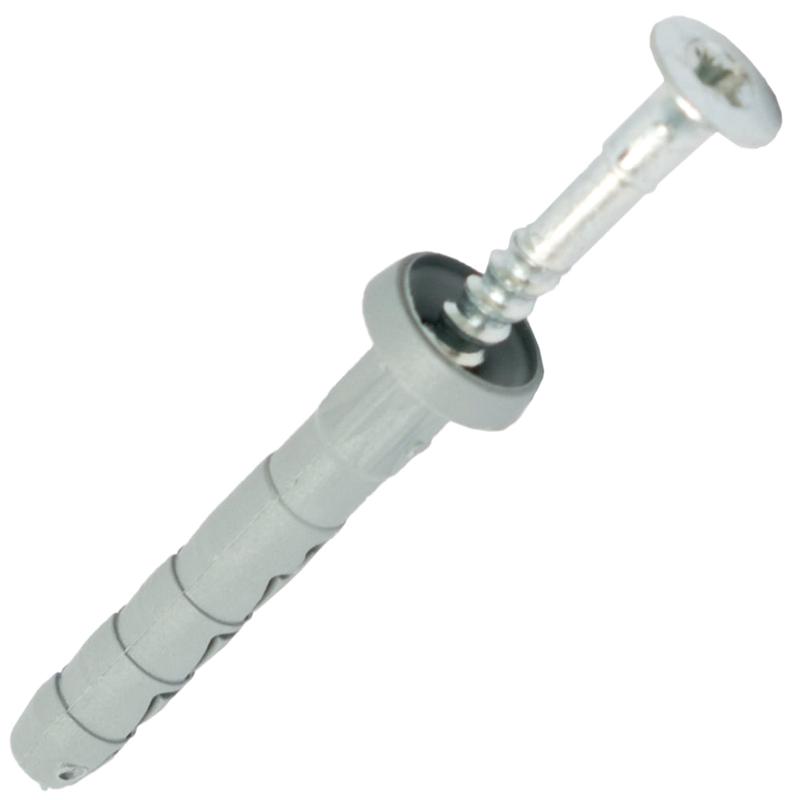 RAWLPLUG POL HAMMER-IN FIXING 6X40MM+ CYL HEAD X4000 PER BOX KLR FX-06C040-M