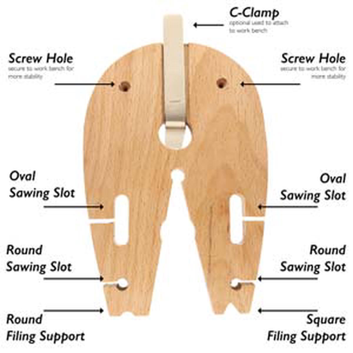 Bench Pin With Clamp.  (Wooden).   BPW20