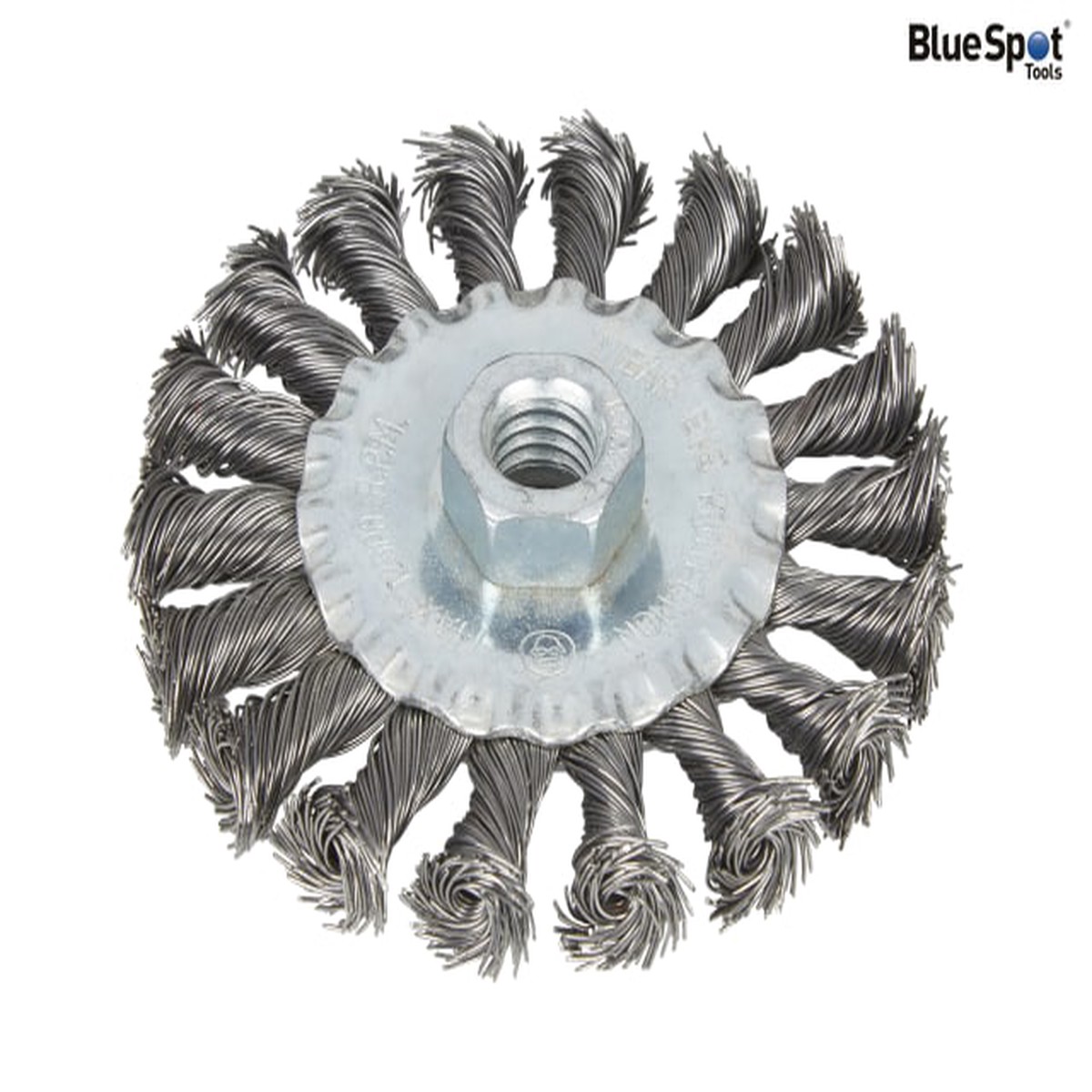 BlueSpot Tools Flat Twist Knot Wire Wheel 100mm M14 X 2