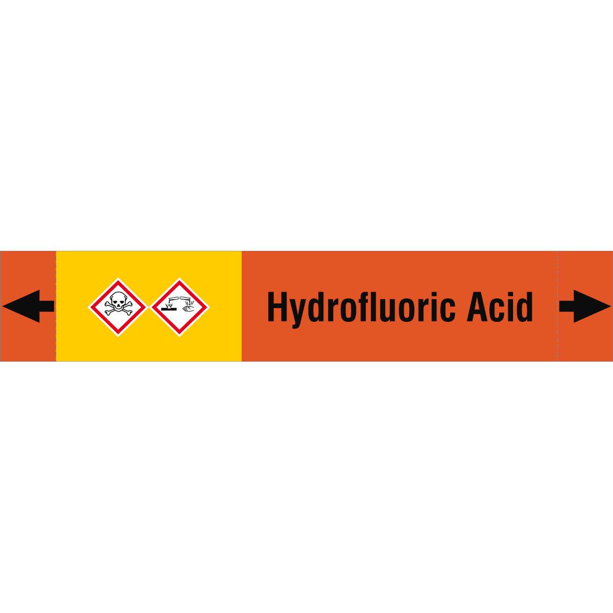 Brady ISO 20560 Pipe Markers  Acids | Black on Orange | 165  30 mm | 313714