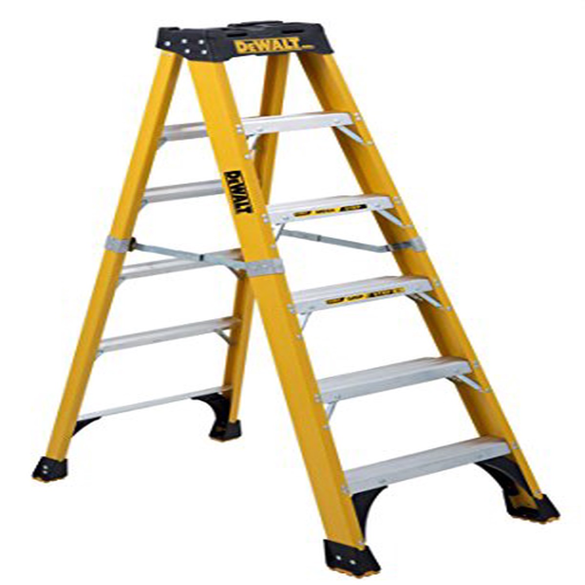 DeWALT 6 Ft. Fiberglass Stepladder Type IAA Manufacture Tested To 500 lbs.