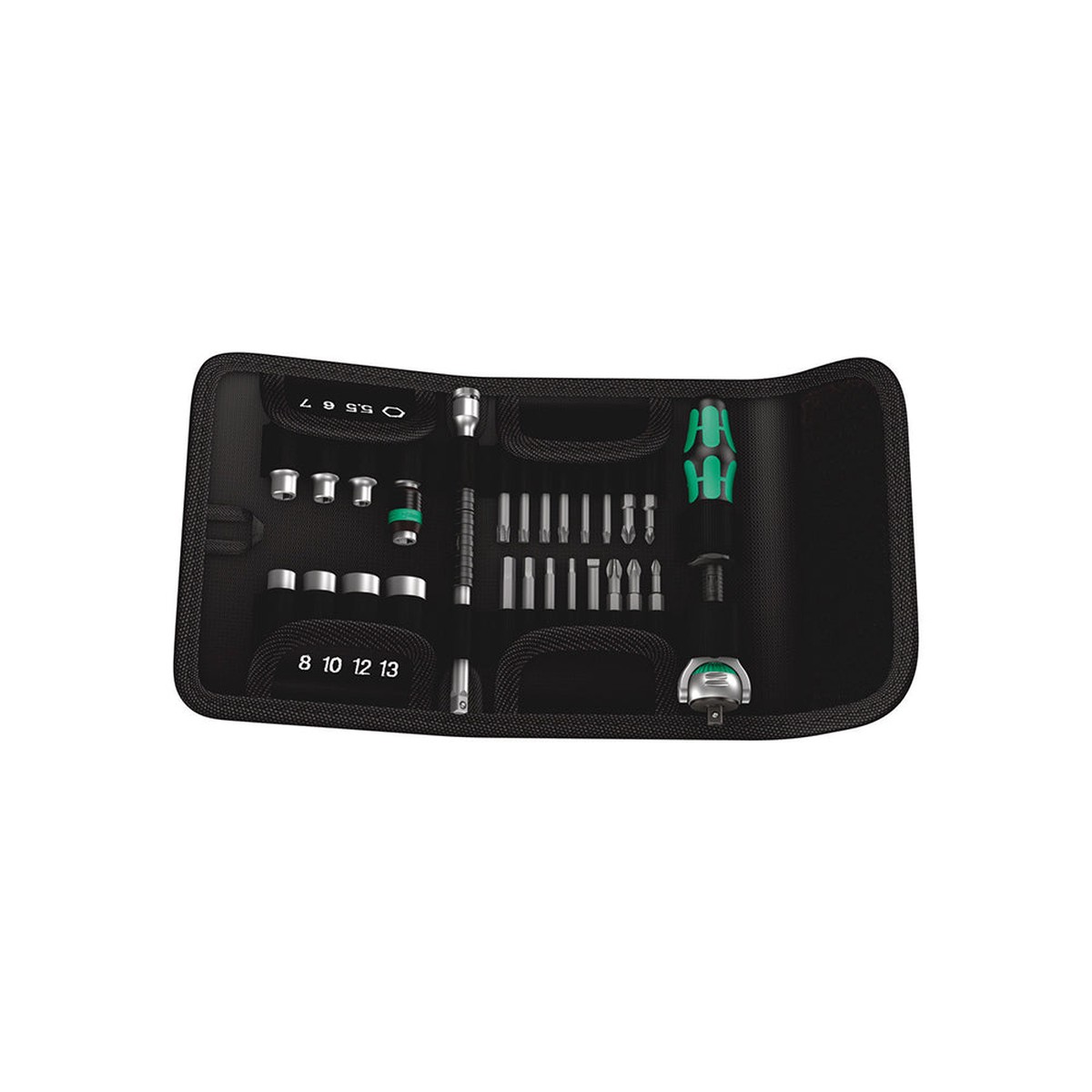 Wera Kraftform Kompakt Zyklop Speed 1/4" Ratchet & 26 Piece Set