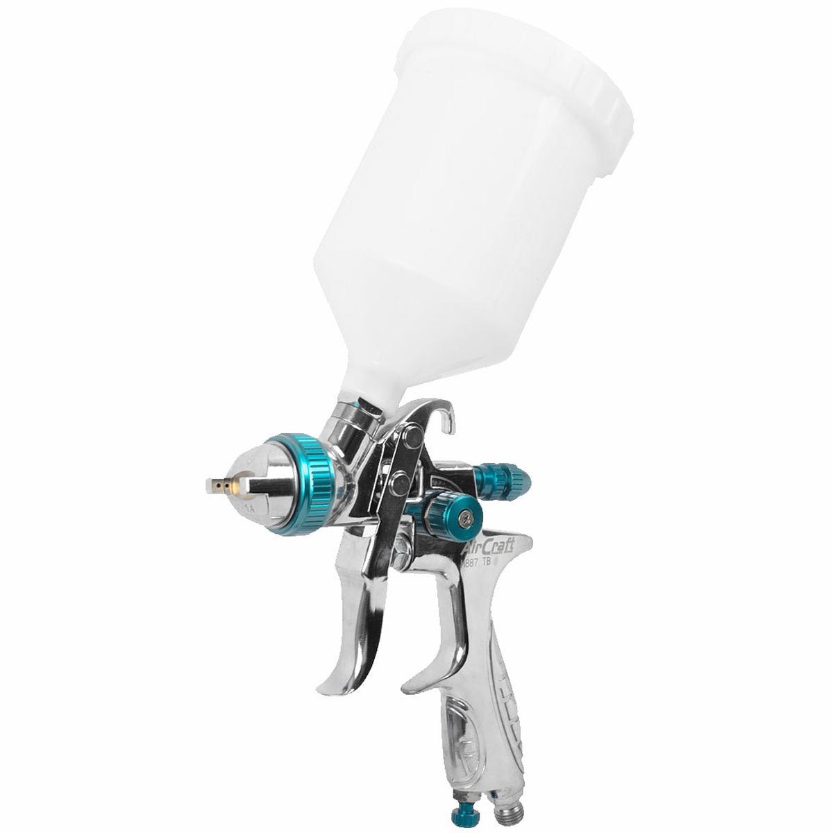AIRCRAFT SPRAY GUN HVLP 1.4MM NOZZLE 600CC PLASTIC CUP SG H887