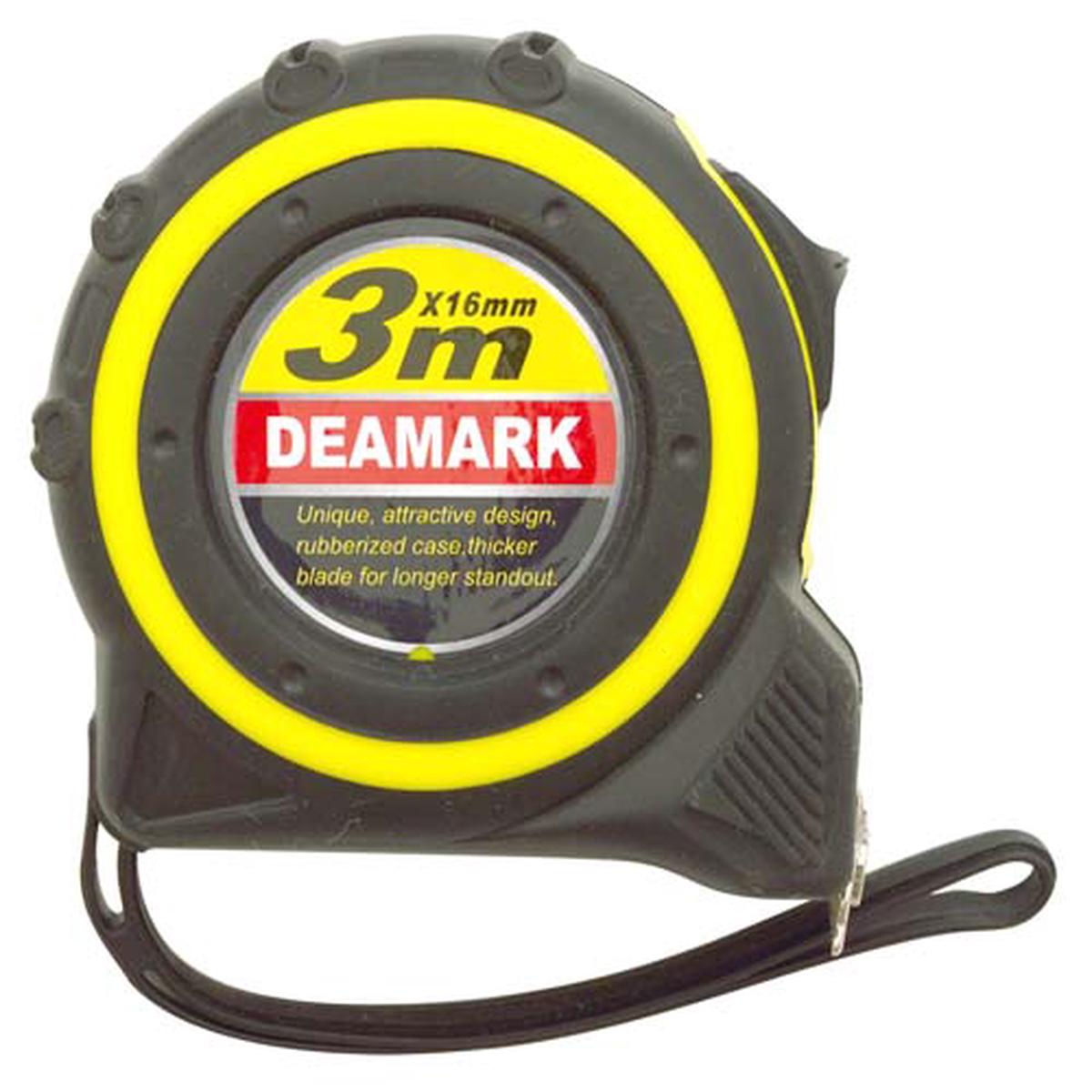 DEAMARK METRIC TAPE 3M X 16MM YEL/BL SA-TAP001A    DTM3A