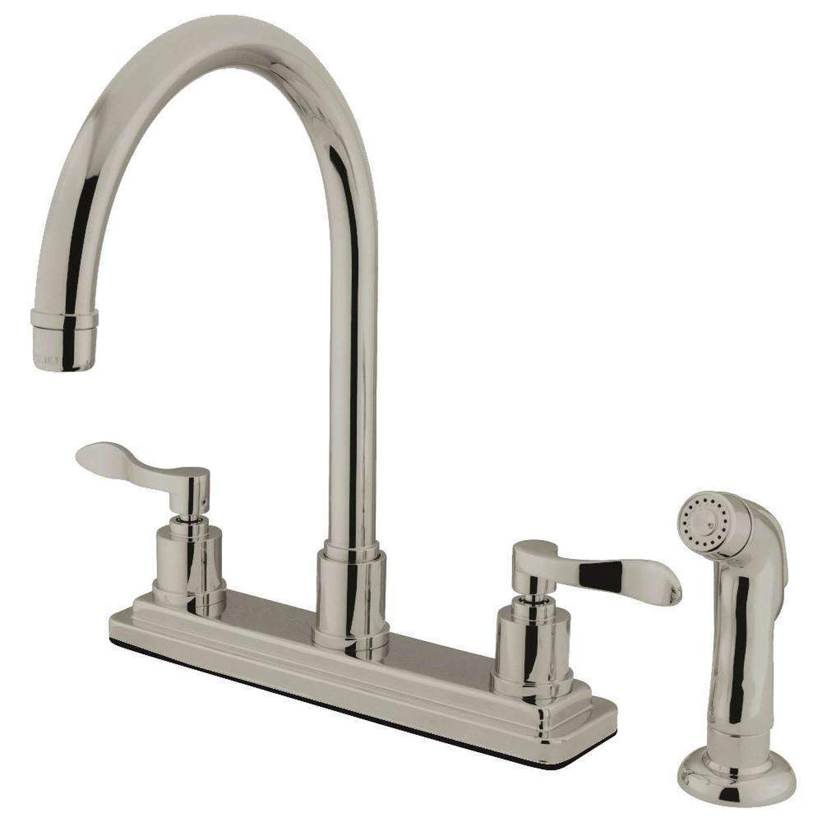 Kingston Brass KS8798DFL 8-Inch Centerset Kitchen Faucet Brushed Nickel