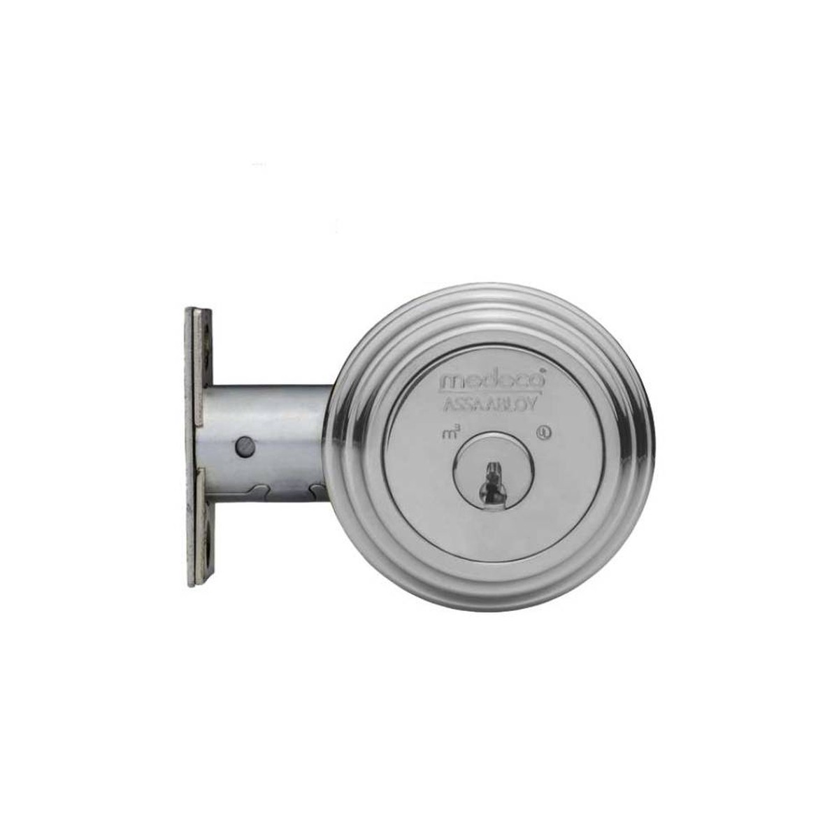 Medeco - 11C623J-26-DLT - Maxum Commercial Deadbolt with 6 Pin DL Keyway Double Cylinder and 2-38 Backset - M3 BiLevel - 26 (Satin Chrome)