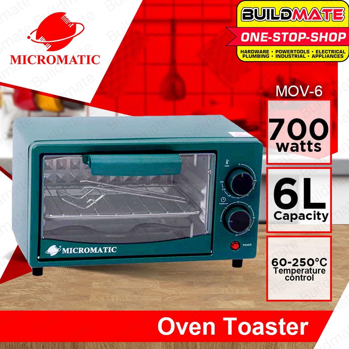 MICROMATIC Kitchen Oven Toaster 6L 700W Electric Oven Knob Microwave Toaster Baking MOV6 BUILDMATE