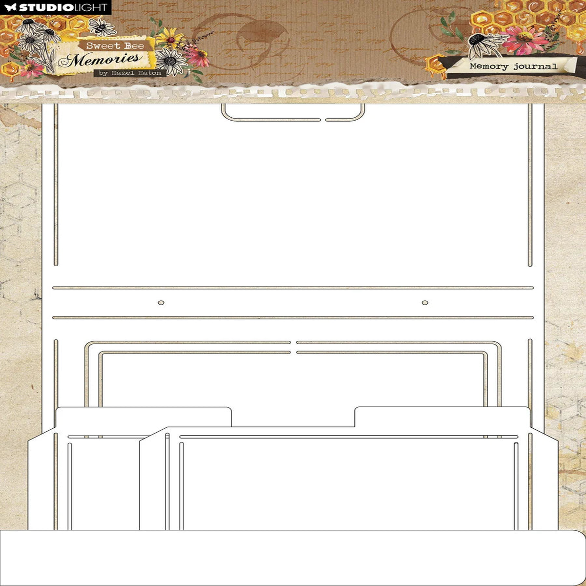 Studio Light Stencil Memory Journal Sweet Bee Memories 4 PC