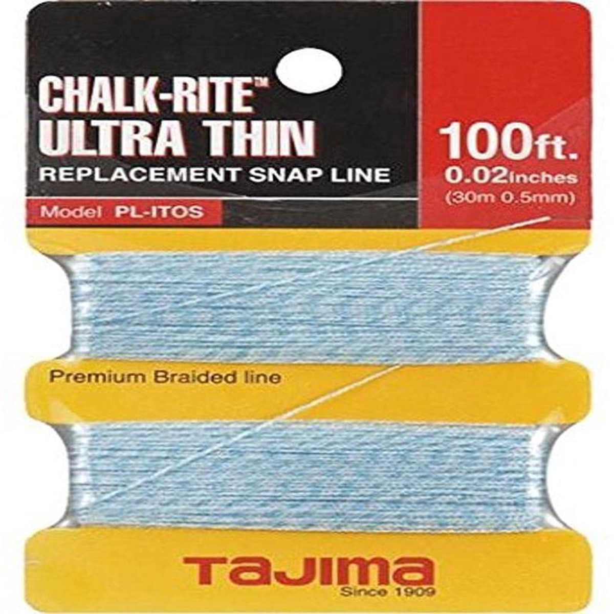TAJIMA PL-ITOS Replacement Snap-Line 8211 05 mm x 100 ft Chalk-Rite Braided String for Ultra-Thin 038 Precise Markings