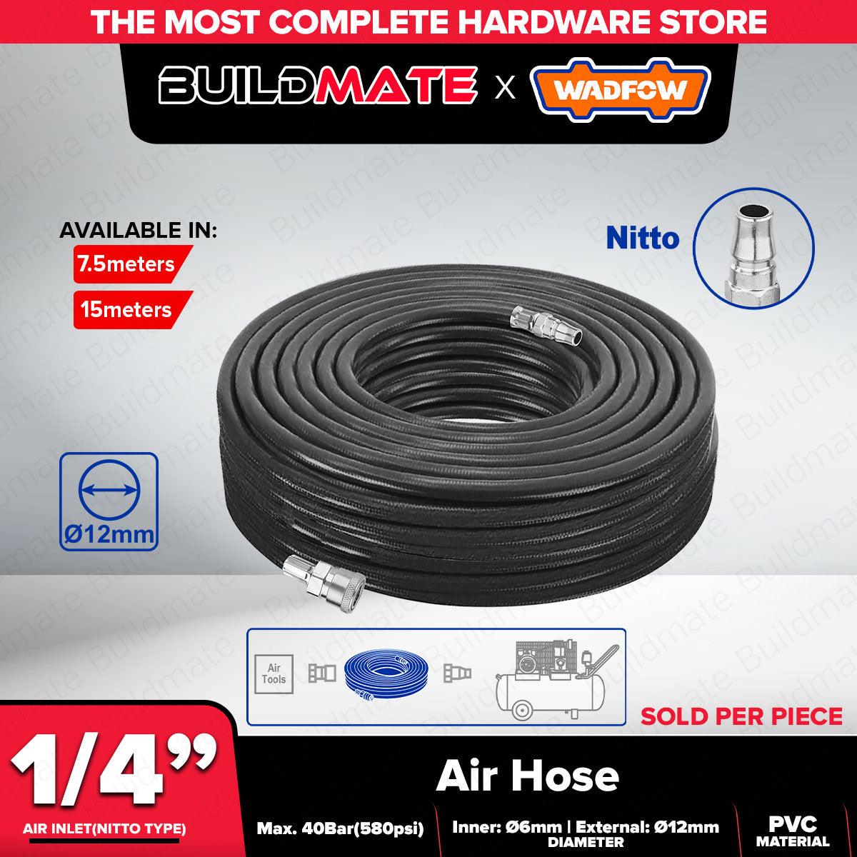 WADFOW 7.5m & 15m Air Hose for Air Compressor & Pneumatic Tools WQG2E73 WQG3E15 WHT - BUILDMATE