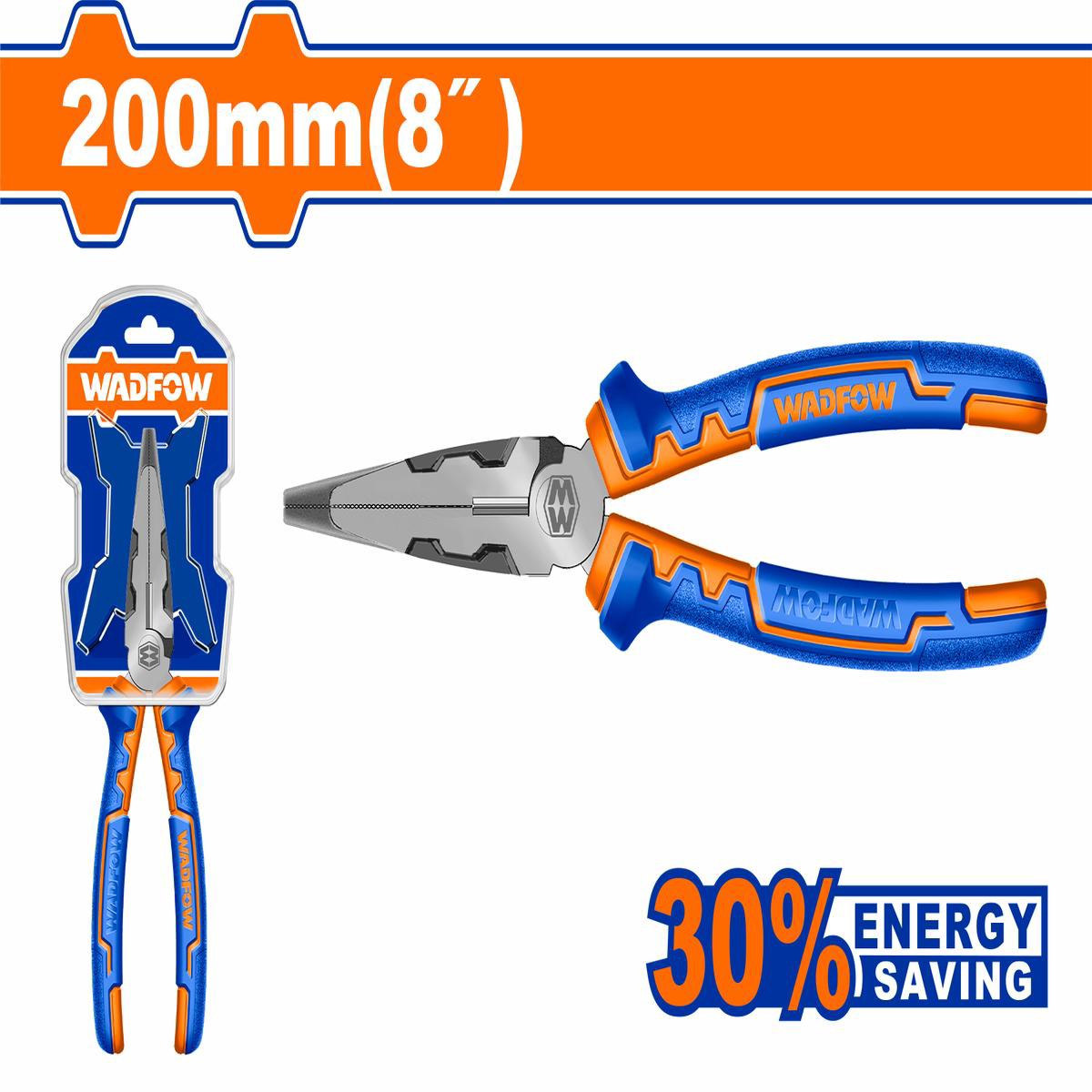 Wadfow High leverage long nose pliers 8\/200mm  WPL2718