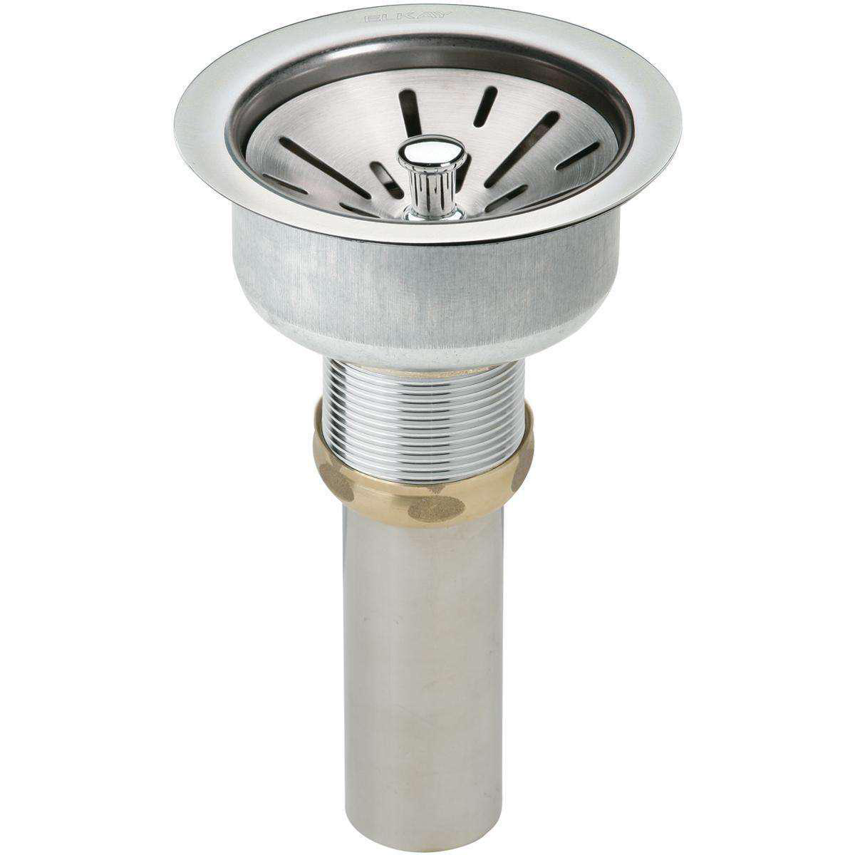 Elkay 3-128221 Drain Fitting Type 304 Stainless Steel Body Strainer Basket and Tailpiece LK35