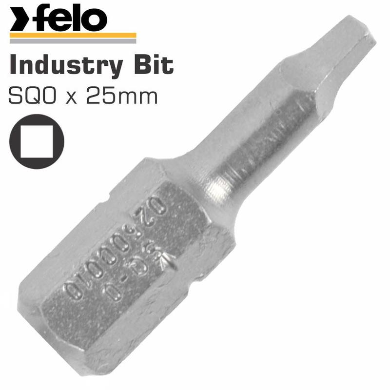 FELo Square Sq0 X 25mm Insert Bit FEL02500010