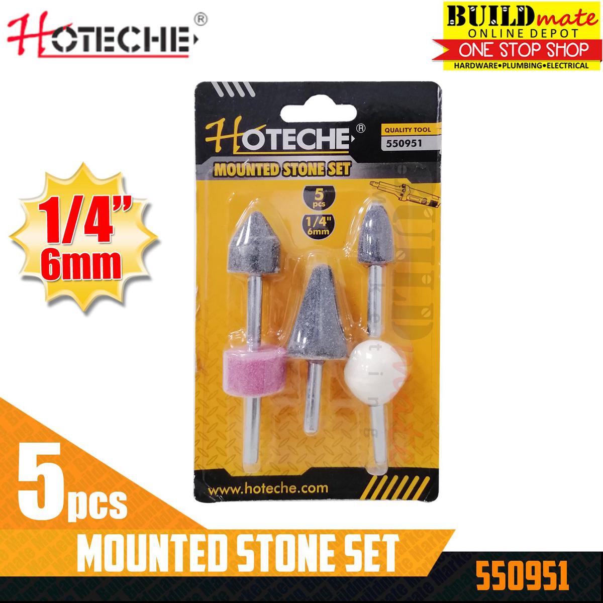 Hoteche 5PCS/SET Mounted Stone 1/4" 6mm 550951 BUILDMATE