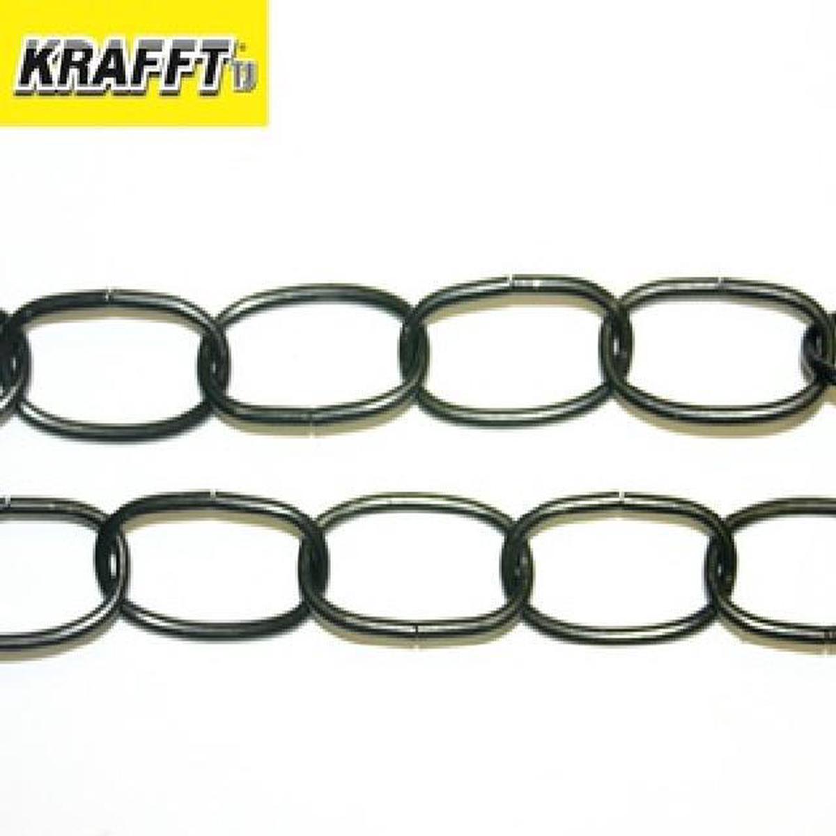 KRAFFT DECORATIVE OVAL LINK CHAIN BLACK 15M  CHDECBL