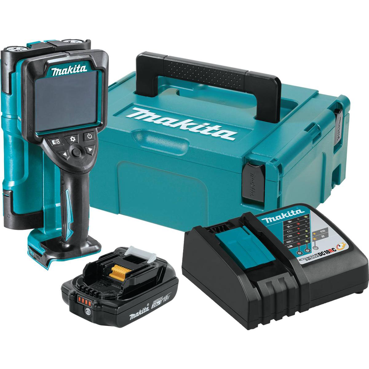 Makita DWD181R1J 8211 18V LXT Lithium-Ion Cordless Multi-Surface Scanner Kit case with one battery (20Ah)