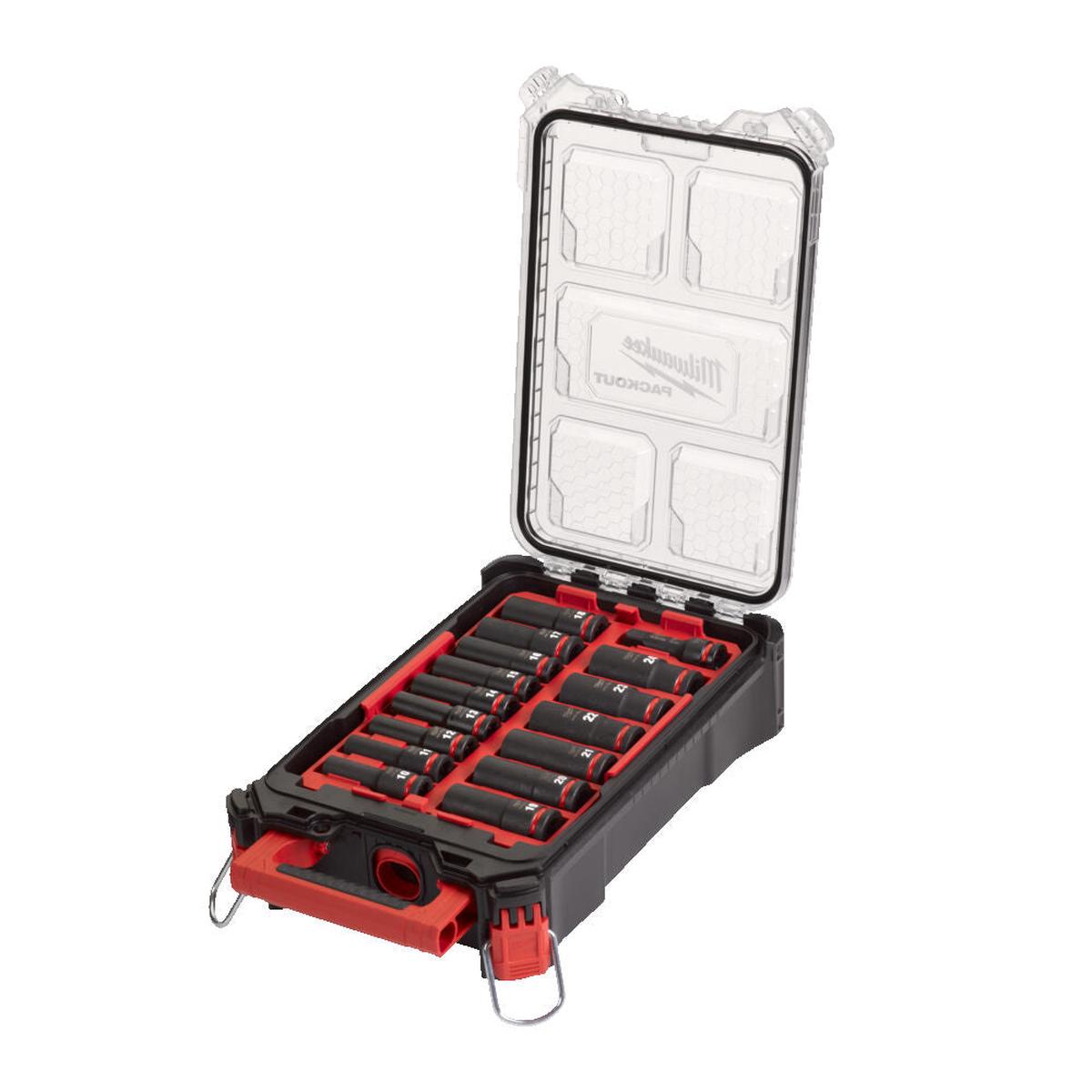 Milwaukee 4932480943 1/2" PACKOUT IMPACT SOCKET SET - 16 PC