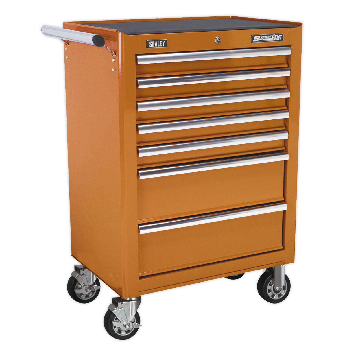 Sealey Superline PRO Rollcab 7 Drawer - Orange - AP26479TO