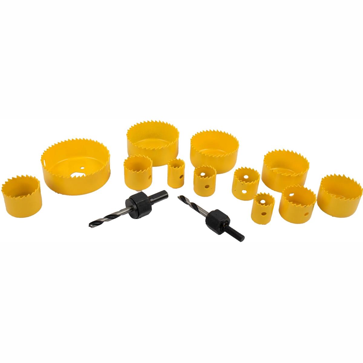 Tork Craft Hole Saw Set 15pce In Case Carbon Steel