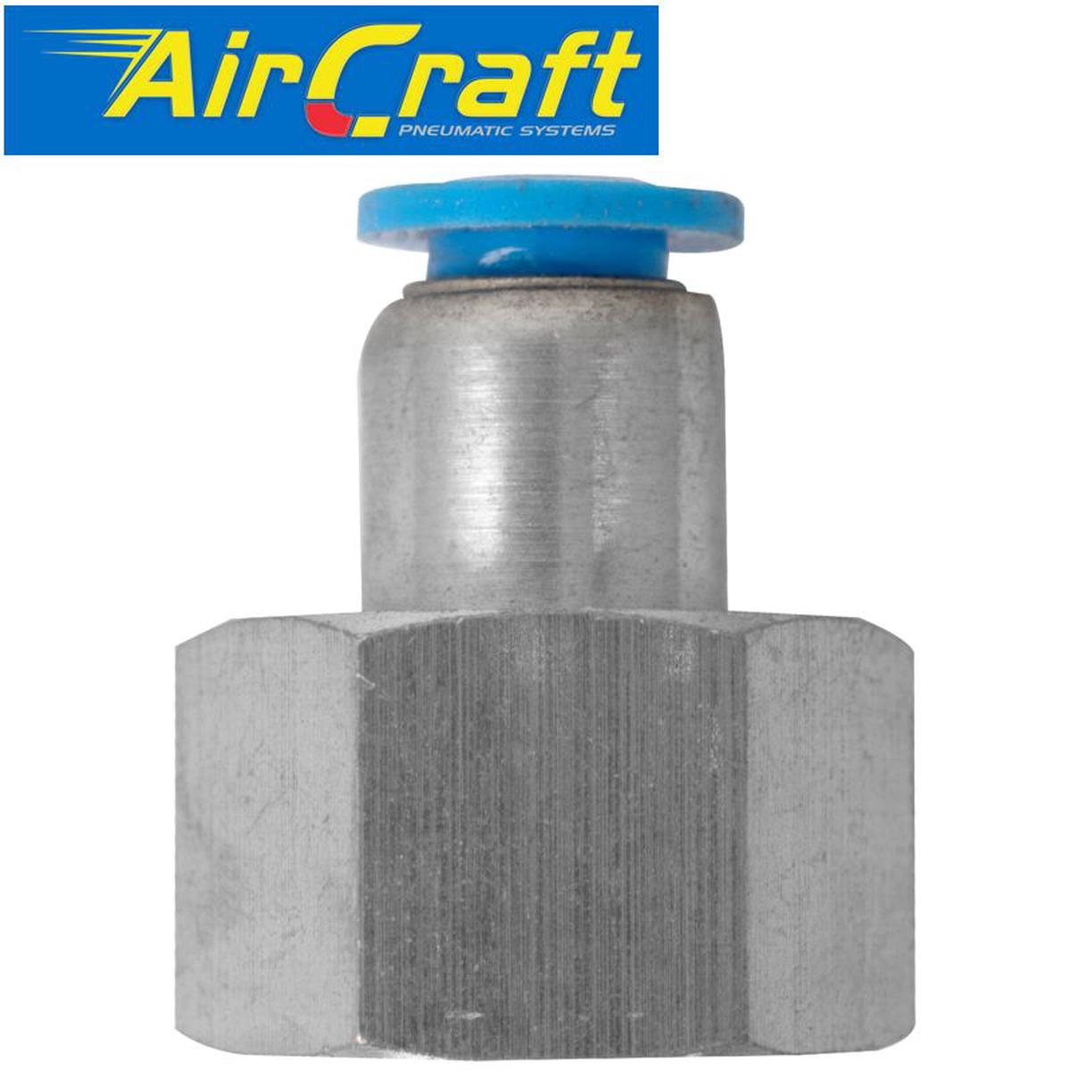AIRCRAFT PU HOSE FITTING STRAIGHT STUD 6MM-3/8 F SPCF06-03