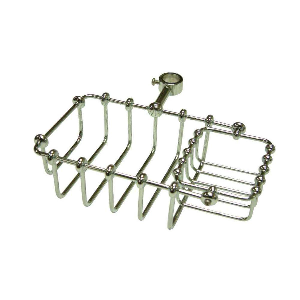 Kingston Brass CC2141 78221 Riser Mount Soap Basket Polished Chrome