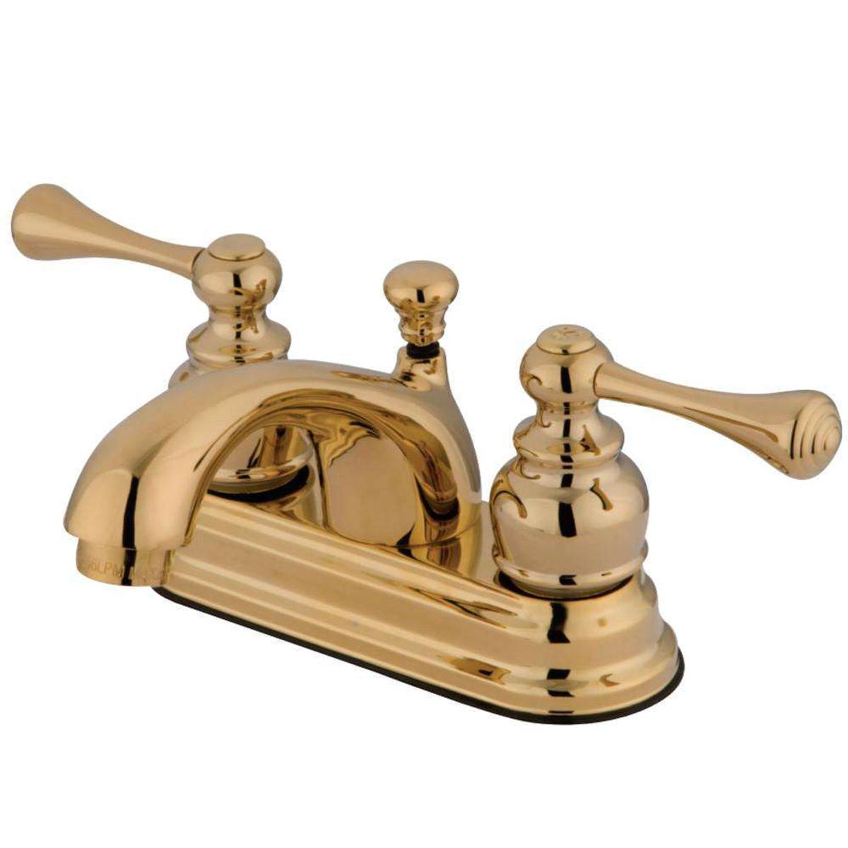 Kingston Brass KB3602BL 4 in Centerset Bathroom Faucet Polished Brass