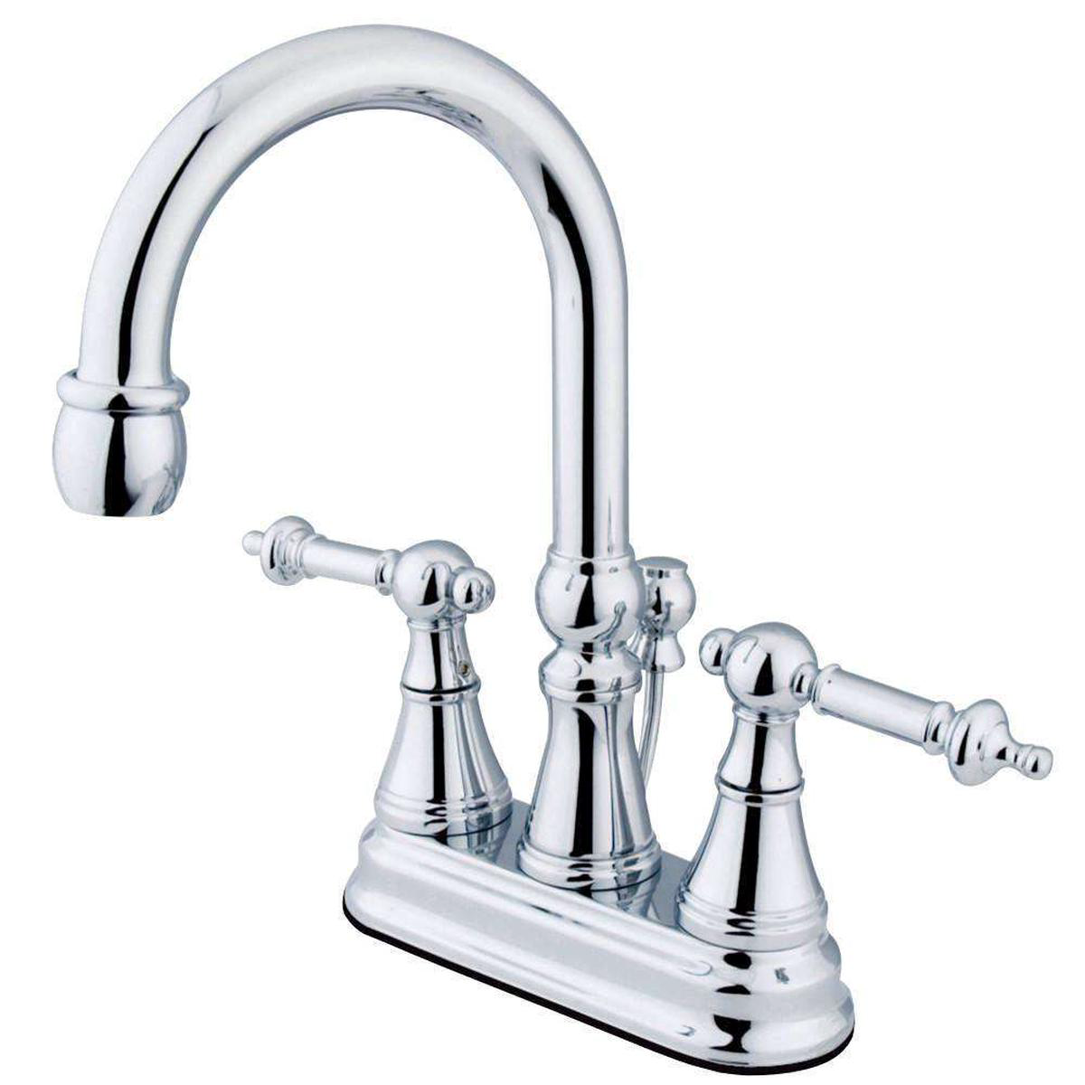 Kingston Brass KS2611TL Templeton 4 in Centerset Bathroom Faucet Polished Chrome