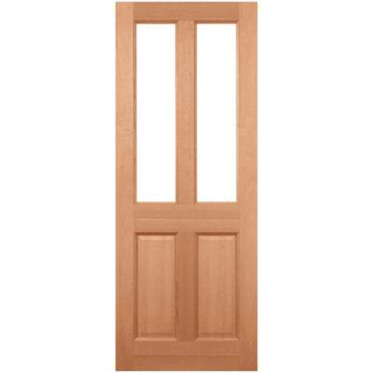 Malton Hardwood Dowelled 2 Double Glazed Frosted Light Panels External Door - 1981mm x 838mm