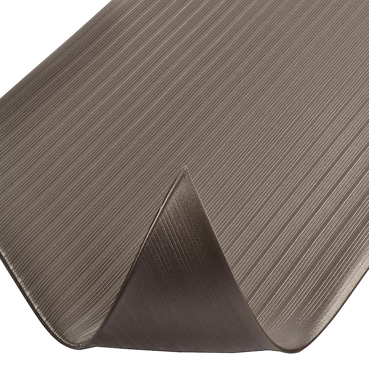 Notrax 410 Airug 2' x 60' x 3/8" Anti Fatigue Mat, Enhanced Slip Resistance with Beveled Edges and Ribbed Surface, Ideal for Industrial and Commercial Workplaces, Black, 410R0324BL Ribbed 