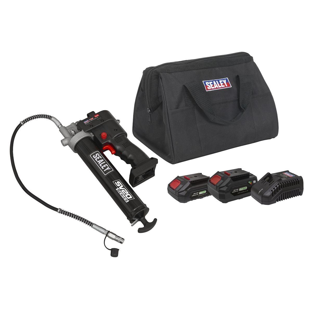 Sealey SV20 Series Cordless Grease Gun 20V - 2 Batteries - CP20VGRGKIT