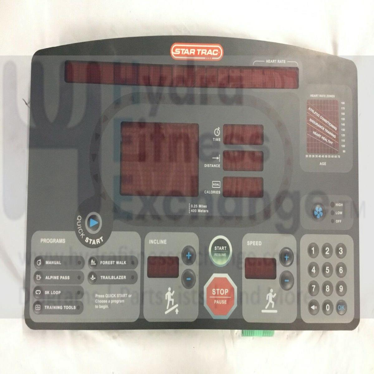 Star Trac 9-7632 9-7631-SUSAP0 Treadmill Display Console Panel 715-3590